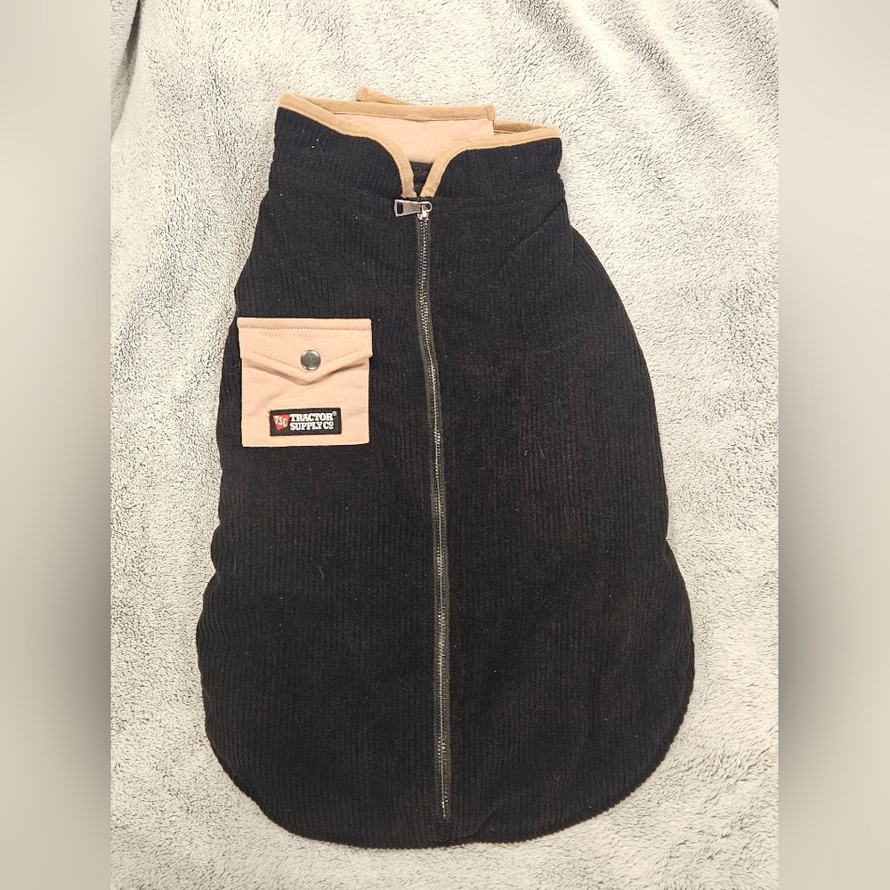 Black Dog Jacket with Beige Accents Size XL